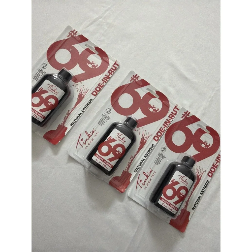 Tinks Doe-in-Rut #69 Buck Lure‎ 1 oz Lot Of 3 Brand New Hunter Deer Elk DPP DOE